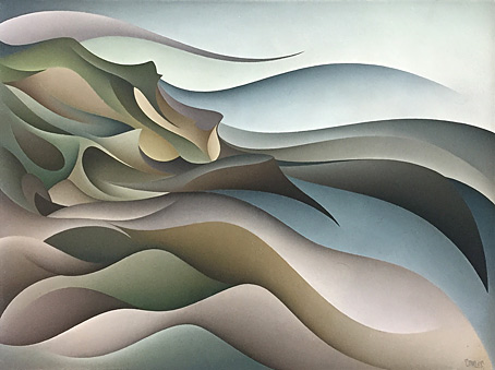 Carl Foster nz abstract landscape art, Muriwai Beach 2021, oil on canvas
